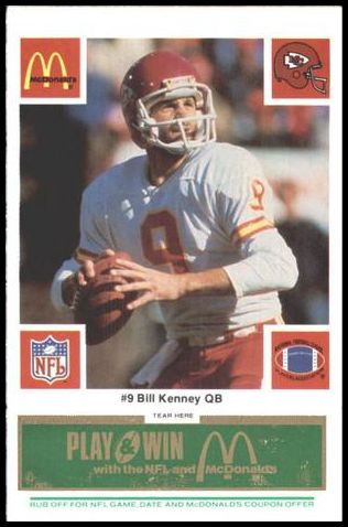 1986 McDonald's Chiefs 9 Bill Kenney